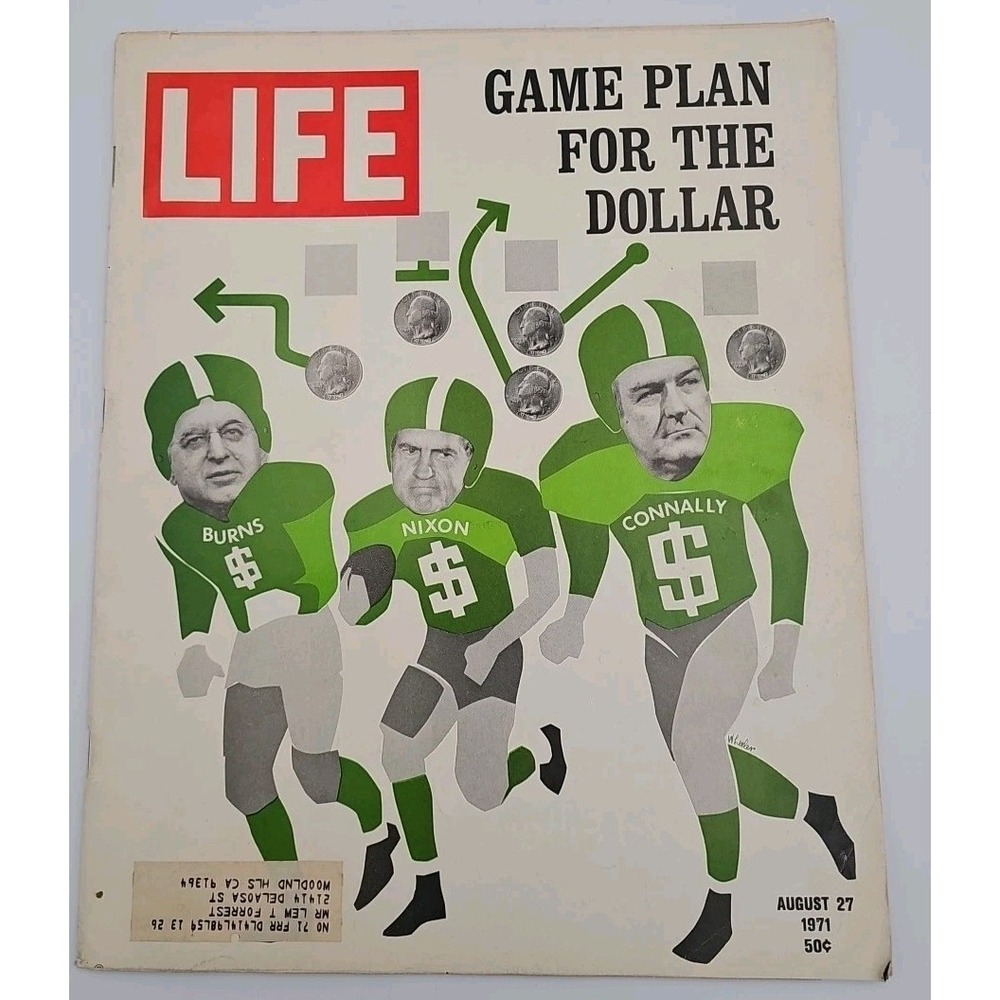 LIFE Magazine August 27 1971 Nixon Football Cover Game Plan for the Dollar